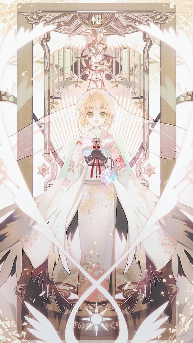 魔法少女小樱人物塔罗牌风格插画,这画风精致又美腻!