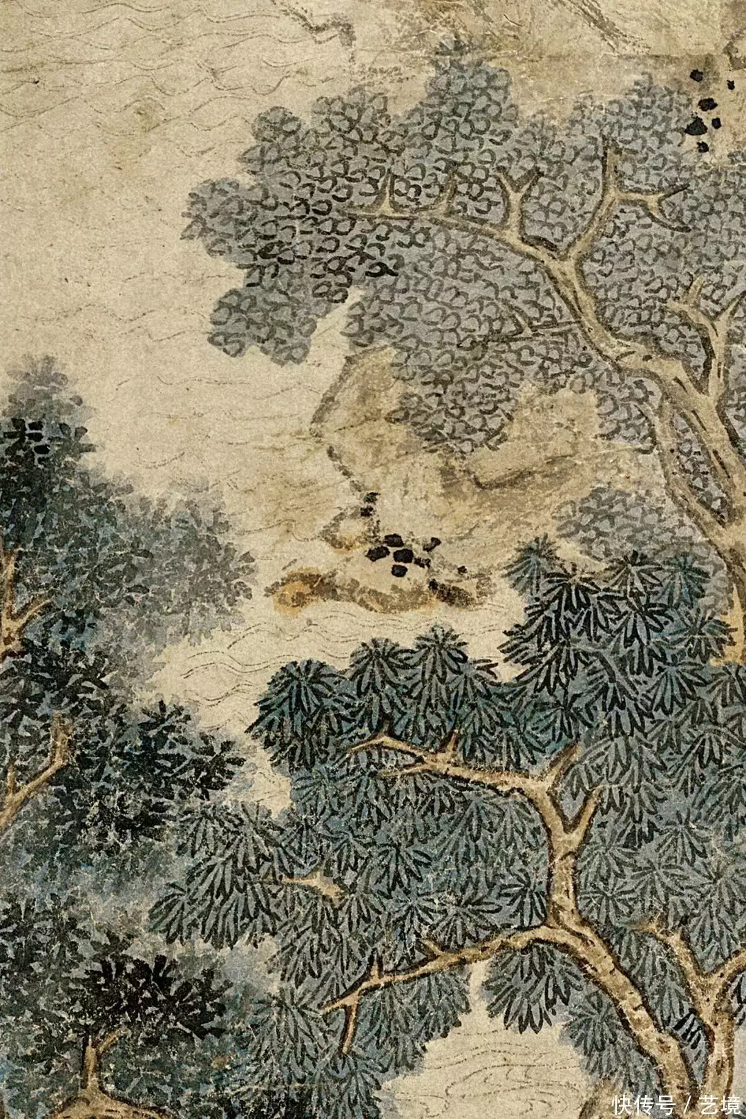 明 文徵明《山庄客至图》倪瓒：天地间安有人在