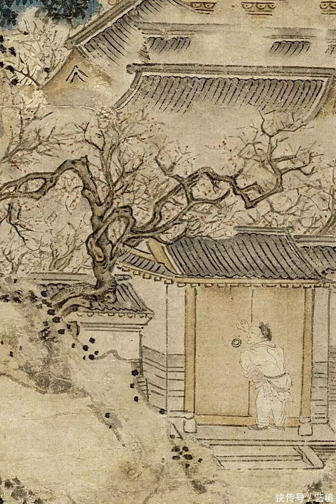 明 文徵明《山庄客至图》倪瓒:天地间安有人在