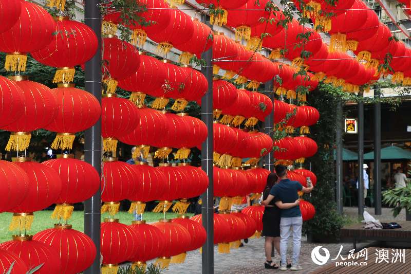 龙年新春将至 澳大利亚悉尼街头年味足