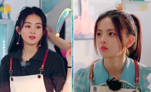  节目中|杨超越录中餐厅打瞌睡，被赵丽颖当场抓包，她的反应太真实