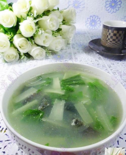  皮蛋|小白菜皮蛋汤