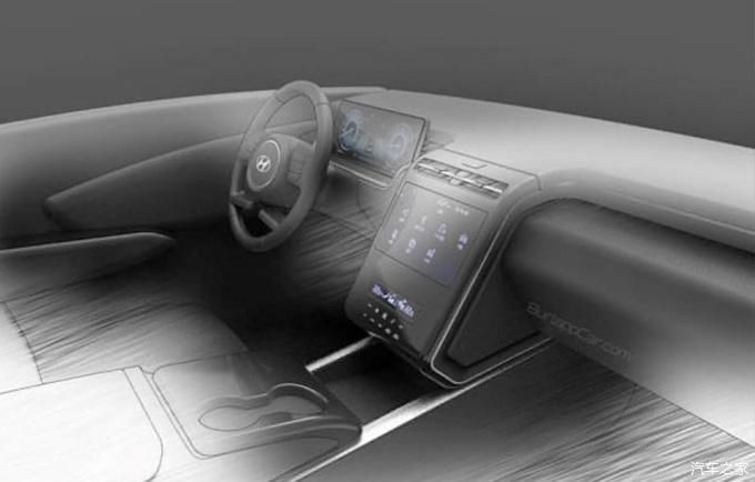  设计|现代新途胜内饰效果图 布局酷似奔驰新S级/8月亮相