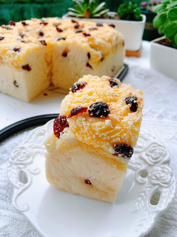  面包|卡士达蔓越莓面包