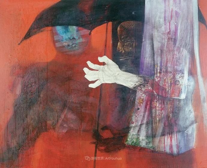  笔触|强烈的笔触和色彩，表现出韧性、肮脏及人性