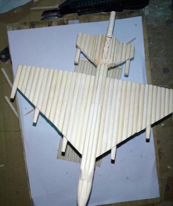 打造|教你一次性筷子，变废为宝，纯手工打造飞机模型，附制作过程