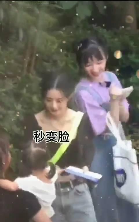  路透|赵丽颖《中餐厅》路透，穿小背心显好身材，看到小孩后母爱爆棚