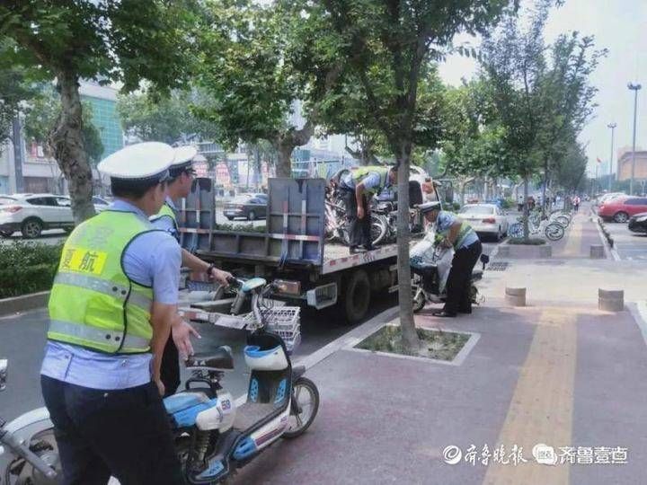 查处|4天，菏泽查处201起电动自行车不按规定悬挂号牌
