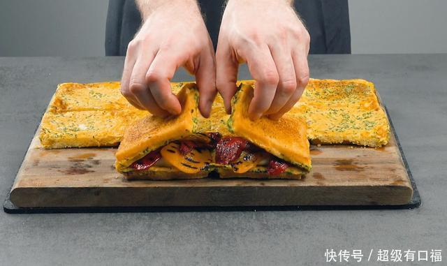 三明治|特大三明治,面包的神仙吃法,家庭聚餐有它就够了,多少都不够吃