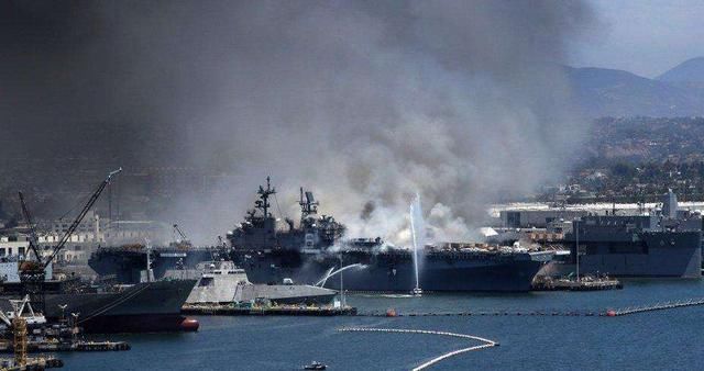  火灾|接连3艘美舰起火！理查德号火势刚灭，姊妹舰基尔赛号再传火警