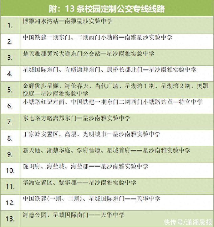 晨读计划丨长沙马拉松赛最高奖励1万元，还有这13条校园公交专线正式开通