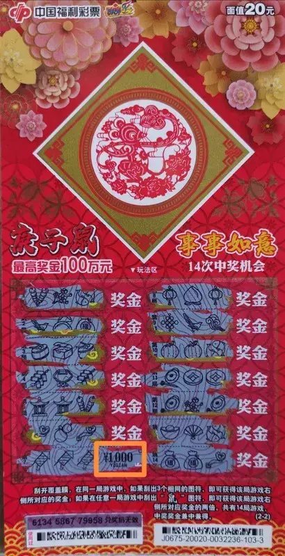小伙儿|精神小伙儿好手气 连中两个庚子鼠1000元