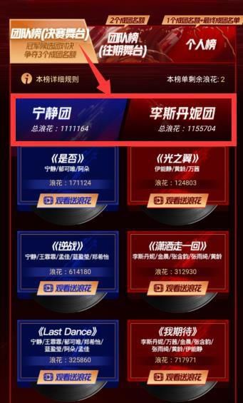  李斯丹妮团|《浪姐》宁静团胜算渺茫，舞台榜分票太严重，不过输得让人敬佩！