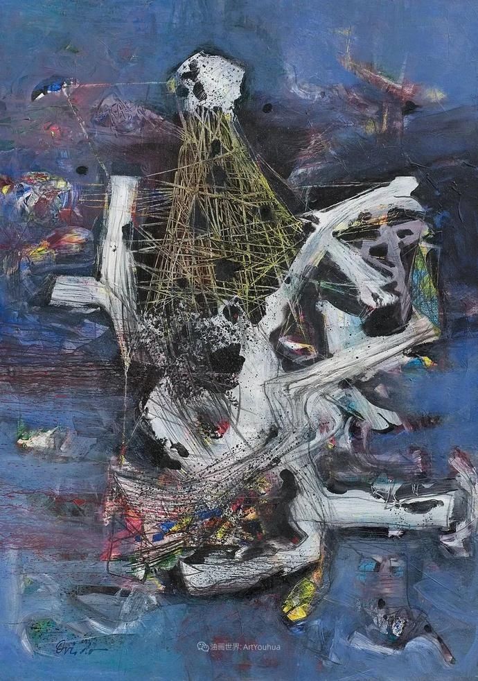  笔触|强烈的笔触和色彩，表现出韧性、肮脏及人性