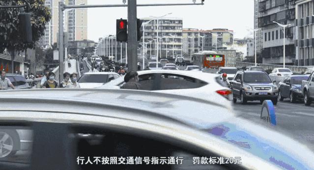 翻越|行人翻越机动车道隔离设施的，罚款标准100元！