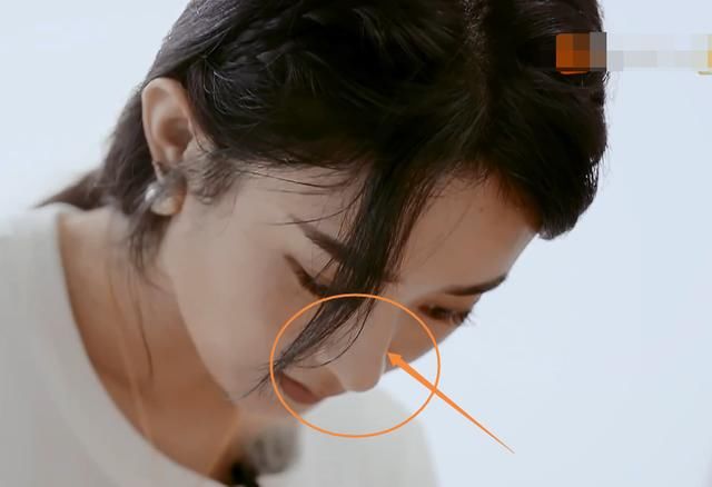 脸部|赵丽颖节目秀刀工认真切肉,镜头特写她的脸部,这鼻子我没看错吧