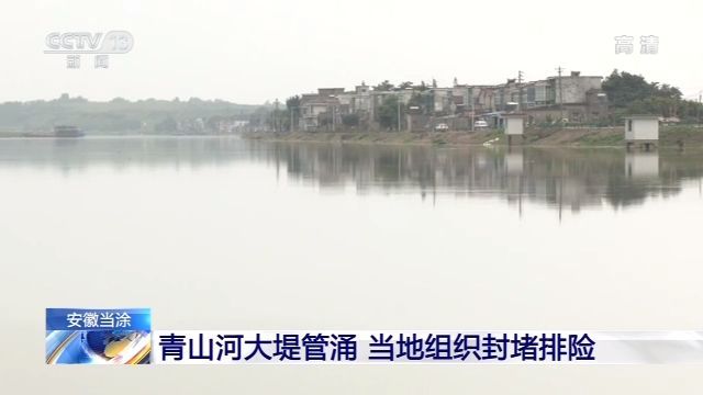  组织|安徽当涂青山河大堤管涌 当地组织封堵排险