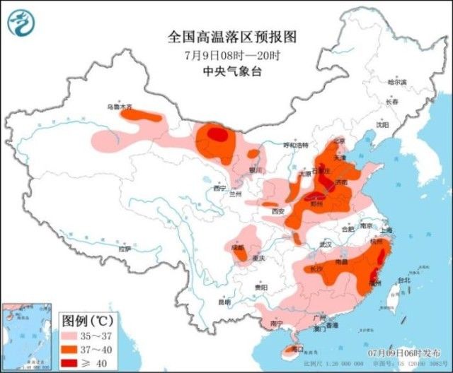 华北黄淮等地高温天气持续 苏鲁辽吉等地有强对流天气