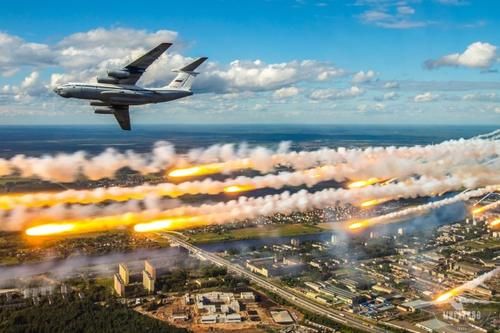  伞兵|庆祝俄罗斯伞兵日，伊尔-76上演礼花秀，它曾弥补了解放军的短板