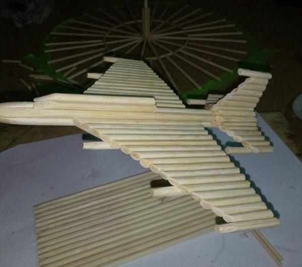 打造|教你一次性筷子，变废为宝，纯手工打造飞机模型，附制作过程