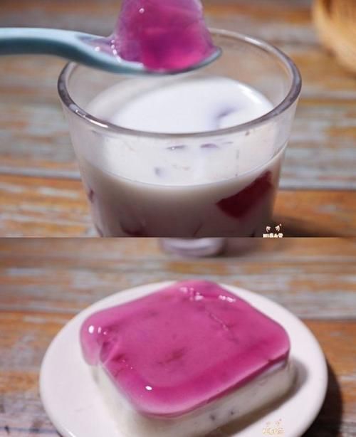 倒入|网红葡萄撞奶??（两种做法）葡萄椰奶冻 ??（超简单白凉粉版）