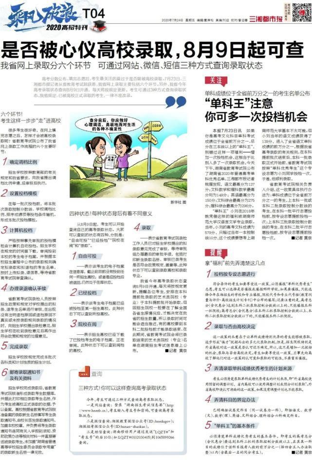 读报|读报 | 《三湘都市报》7月24日版面速览