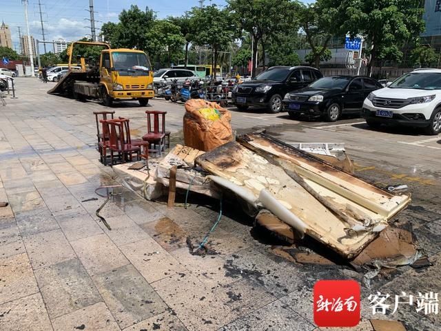  红绿灯|海口一小货车等红绿灯时突然起火 幸无伤亡