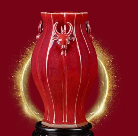 耀目|苗家作品非比寻常，钧瓷《三羊开泰尊》耀目而来