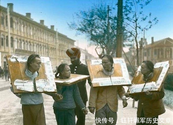 骑兵|晚清上色老照片 袁世凯坐轿出行、冯玉祥骑兵勇武！乞丐衣不遮体