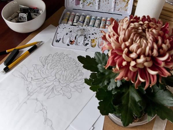  全职|一位全职妈妈喜欢疯狂画画，教你画水彩花卉