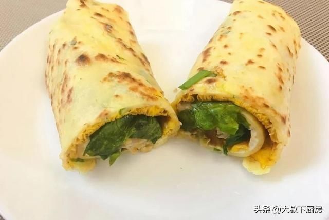 鸡蛋|早餐怎么选?大叔教你鸡蛋卷饼,鲜香味美,简单易做,非常好吃