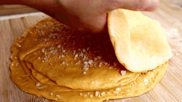 肉夹馍|这种南瓜千层饼,在家就能做,口感独特,馅料丰富,比肉夹馍还香