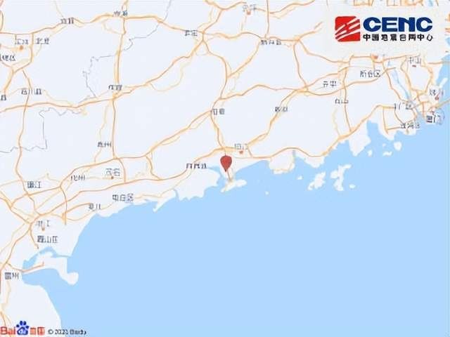 广东阳江市发生3.0级地震，震源深度10千米
