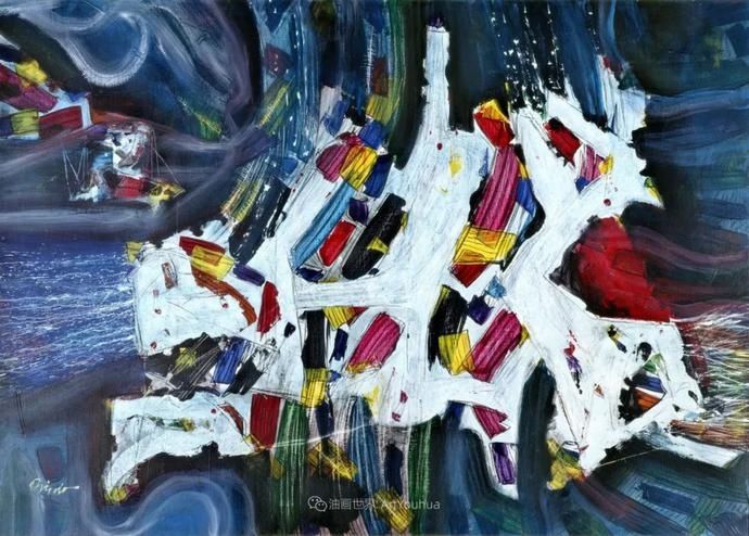  笔触|强烈的笔触和色彩，表现出韧性、肮脏及人性