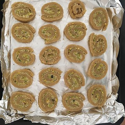 黄油|开心果年轮饼干卷