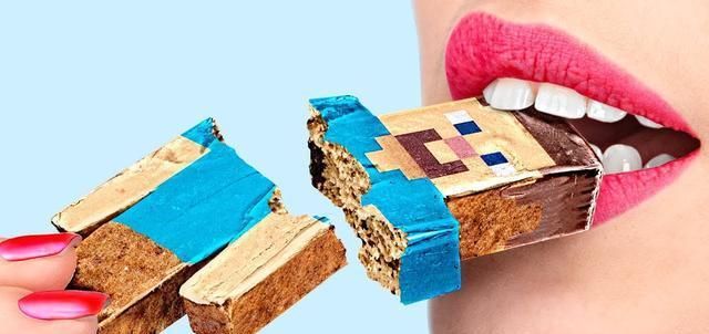  mc|我的世界：mc里有趣的食物，“金苹果”入口即化，落地就消失！