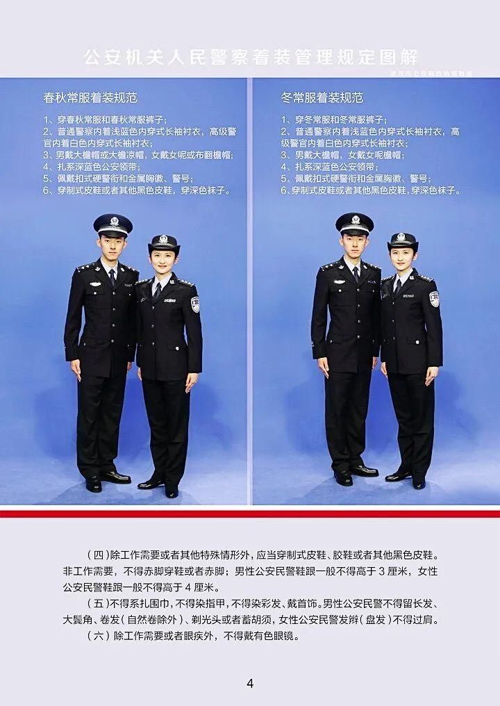 管理|教育整顿｜公安机关人民警察着装管理规定图解