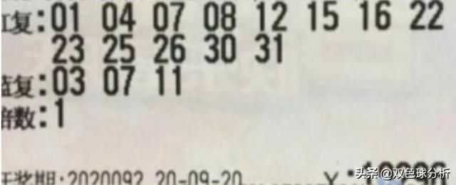 今晚|击中头奖1000万+1800万！今晚双色球18张精选实票曝光