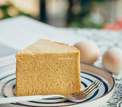 成品|8寸木糖醇咖啡肉桂戚风蛋糕(完全不开裂)