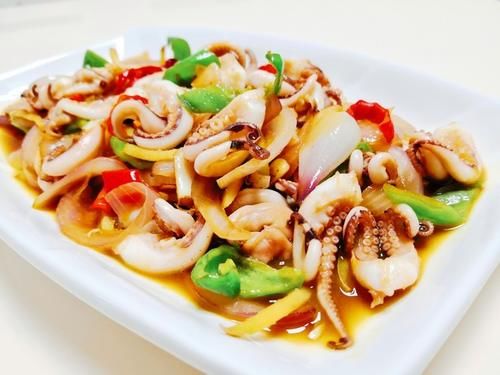  海鲜|家常海鲜菜谱，葱爆八爪鱼，脆嫰鲜美，美味营养，超下饭，吃不够