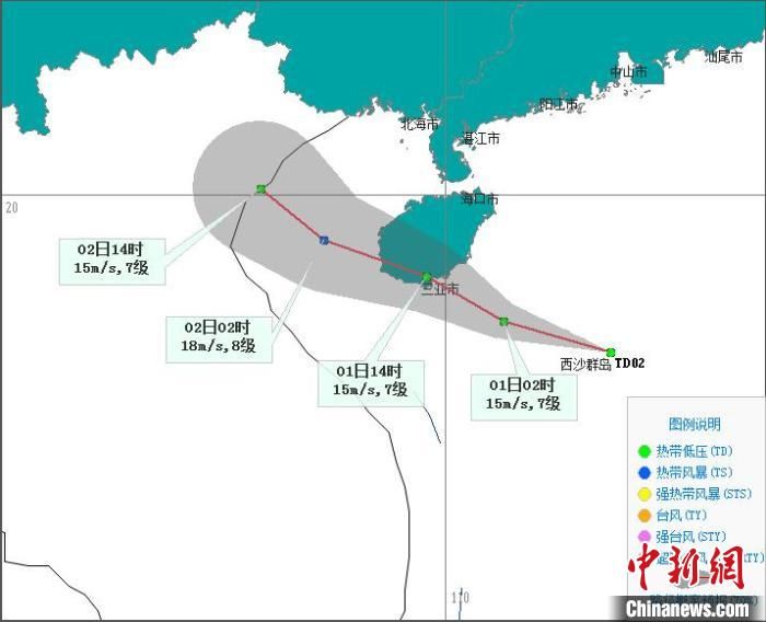 生成|南海热带低压31日14时生成 海南全岛将有较强风雨