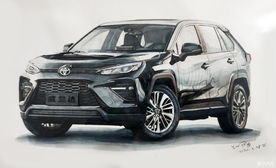  马克笔|汽车手绘半年报告 # 接触车手绘就是从一辆雷凌开始