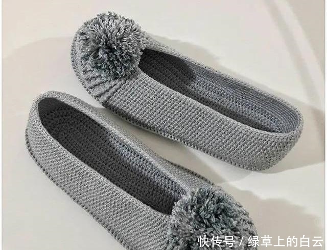  万能|拆下旧鞋子的鞋底，钩织几双万能平底鞋，天天都有新鞋穿，附教程