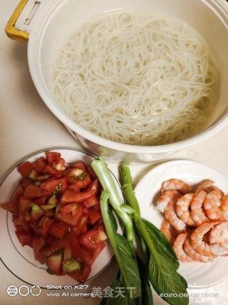  拌面|青菜虾仁鸡蛋拌面