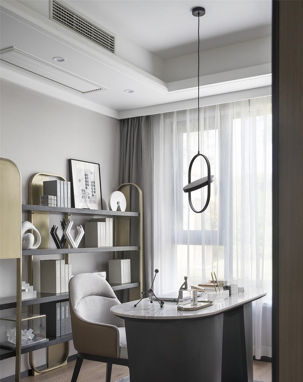  样板间|130㎡现代低奢风样板间, 柔和不乏雅致的高级感
