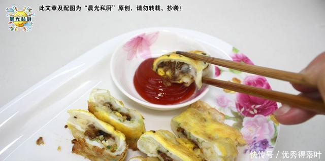 鸡蛋|肉松蛋饼,10分钟搞定营养又美味的早餐,媲美早餐店的鸡蛋卷饼!