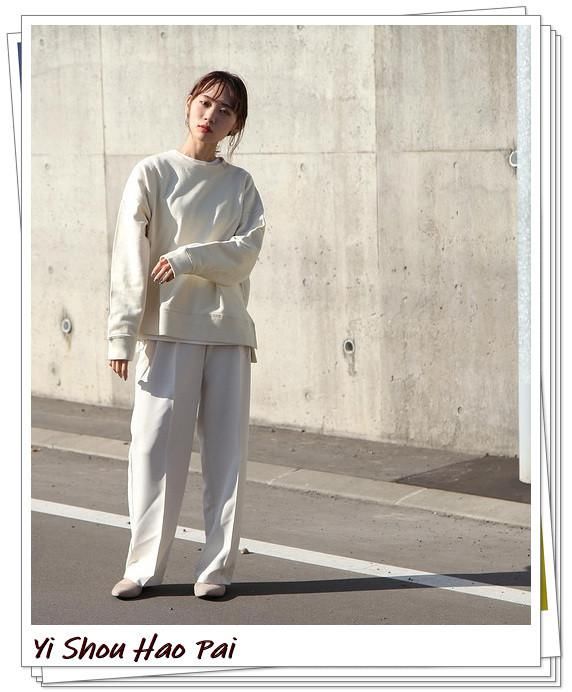 干净|白色无帽卫衣的秋季穿搭推荐！打造干净、简约的日系轻熟风造型