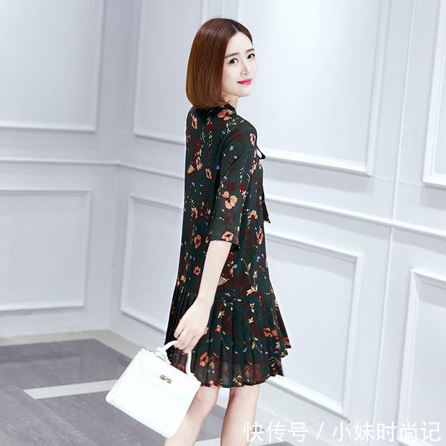 微胖|微胖的女人,穿这款连衣裙真的会显瘦喔~