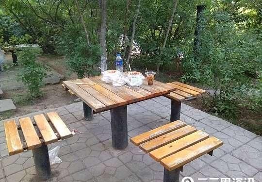 垃圾|昌图北山公园小桌上满是垃圾,吃剩的食物为何不扔进垃圾箱
