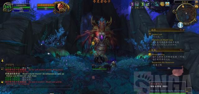  战神|魔兽世界前瞻：炽蓝仙野盟约战役 邦桑迪的老大和月夜战神的诅咒